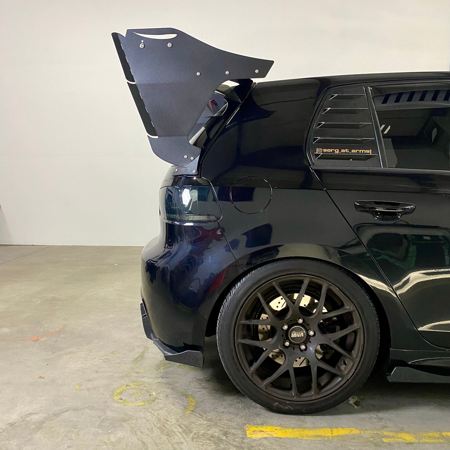 MK6 GTI Golf R Rear Wing spoiler big cfd AOA adjustment functional 2010 2011 2012 2013 2014