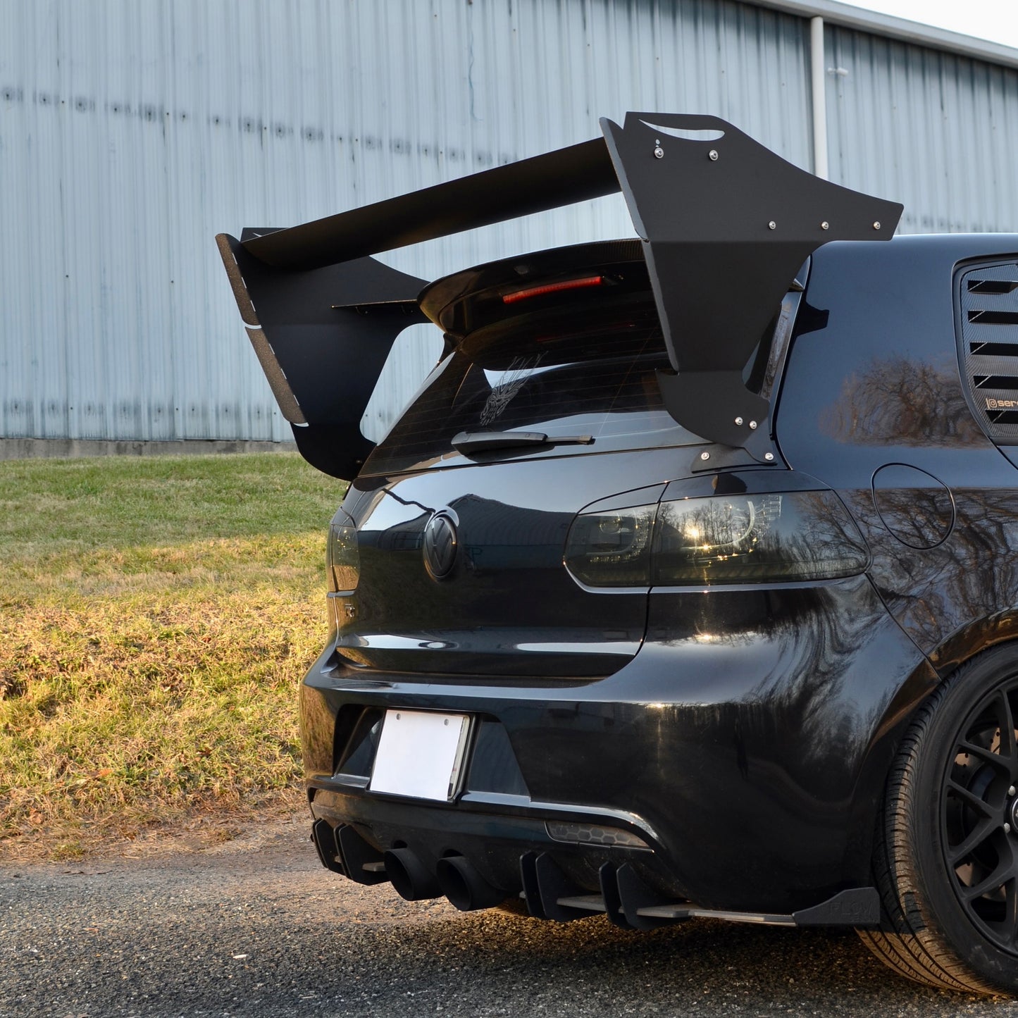 MK6 GTI Golf R Rear Wing spoiler big cfd AOA adjustment functional 2010 2011 2012 2013 2014