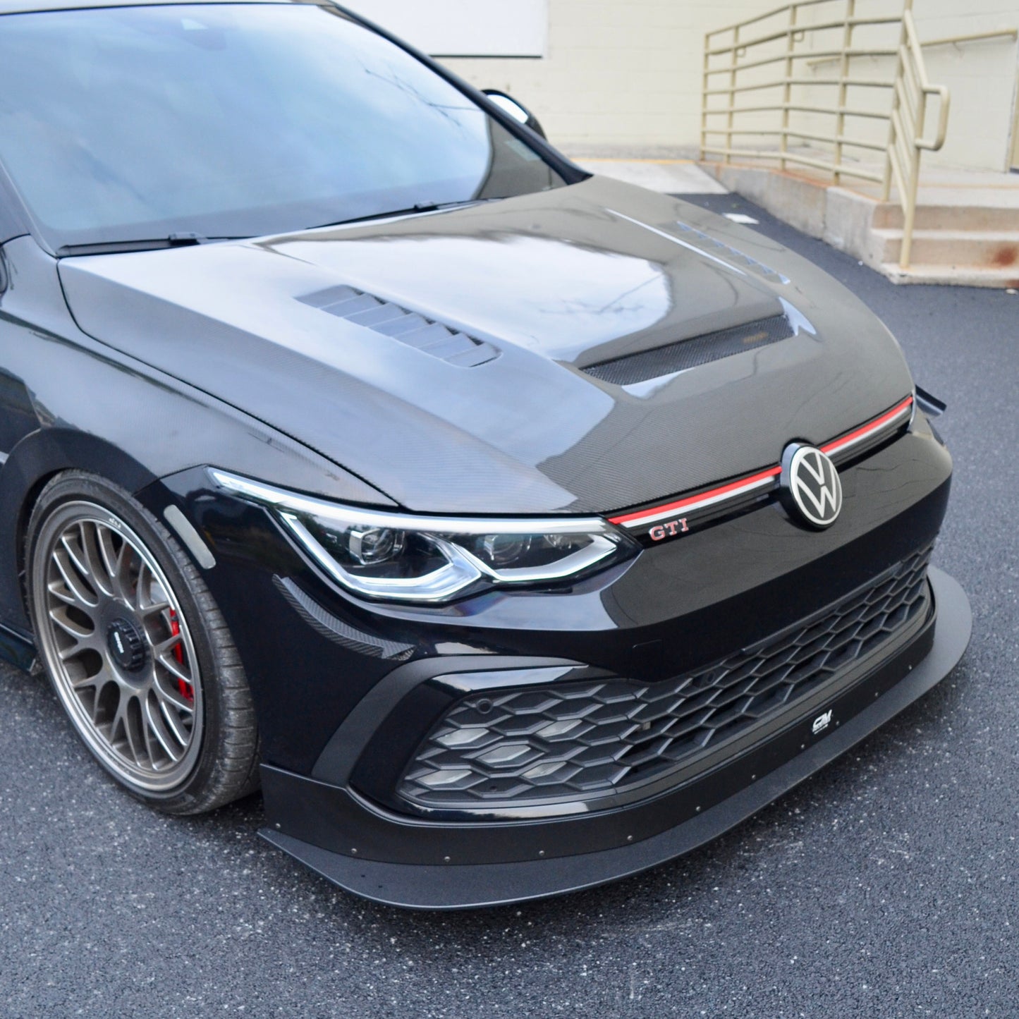 Quick Release Chassis Mounted Splitter with air dam for MK8 GTI models (2022-2024)