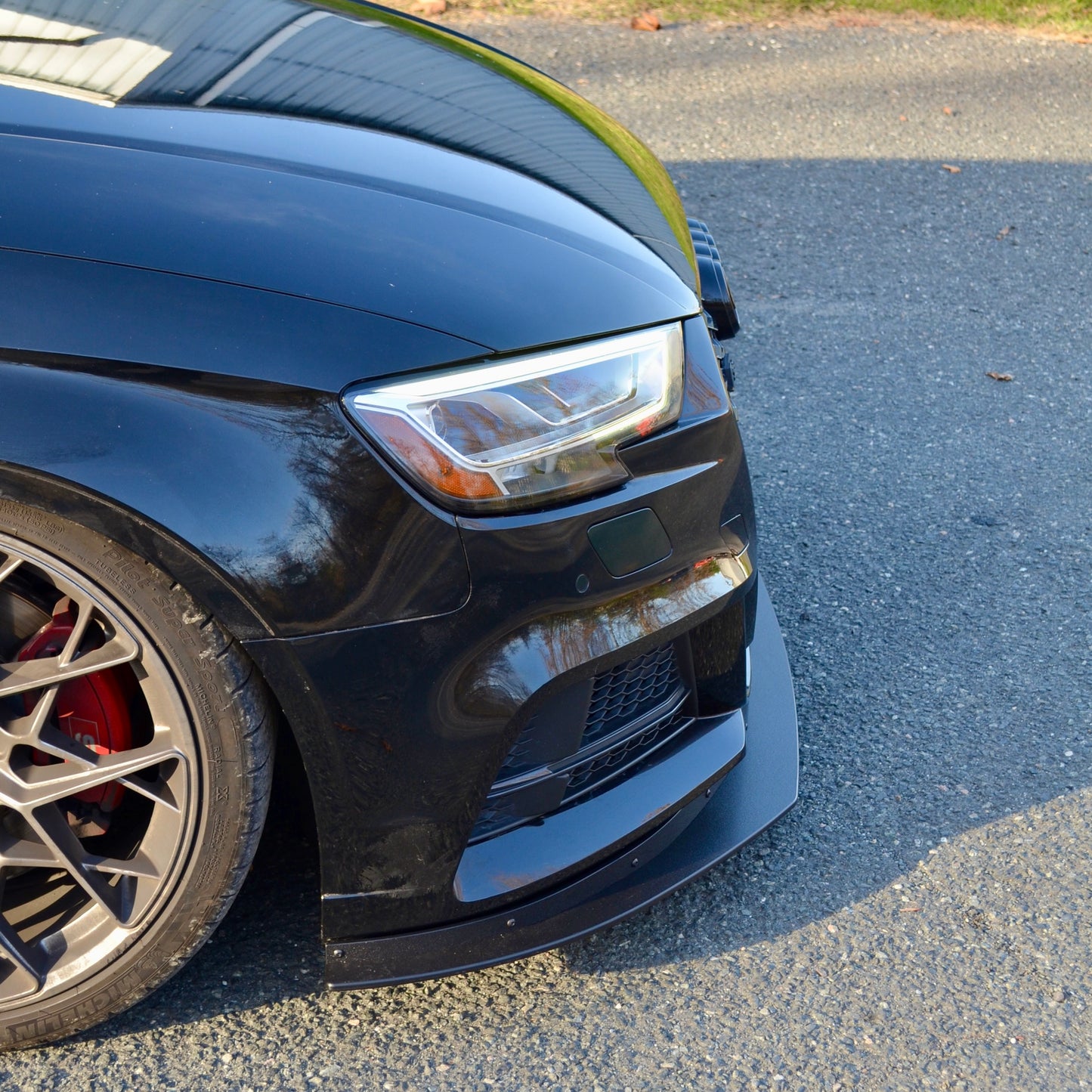 Audi 8V S3 Facelift Chassis Mounted Splitter front lip 2017 2018 2019 2020