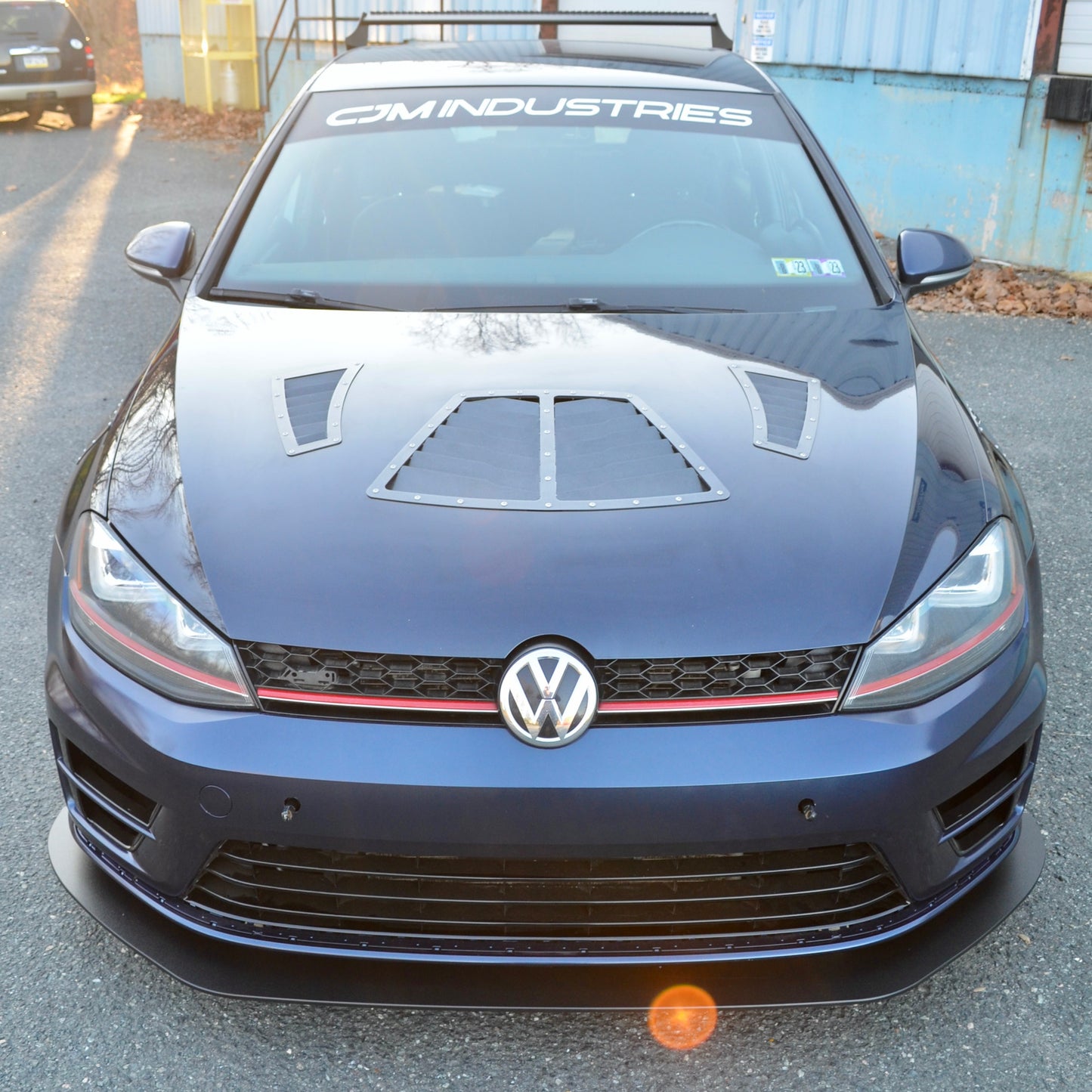 VW MK7 Golf R 2015 2016 2017 Chassis mounted splitter front lip aero downforce rubstrip