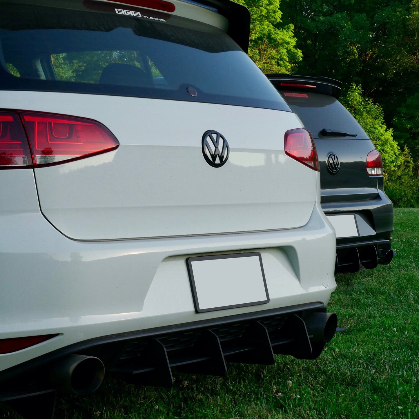 GTI mk7 rear diffuser VW Volkswagen MK7 MK7.5 GTI Golf R Rear Diffuser 2015 2016 2017 2018 2019 2020 DSG MQB MK7 rear diffuser