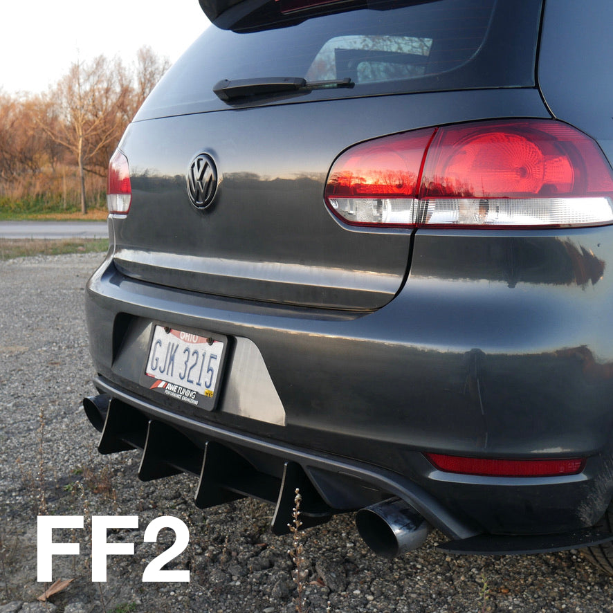 MK6 GTI Rear Diffuser spats 2010 2011 2012 2013 2014 Beri-Backer beribacker