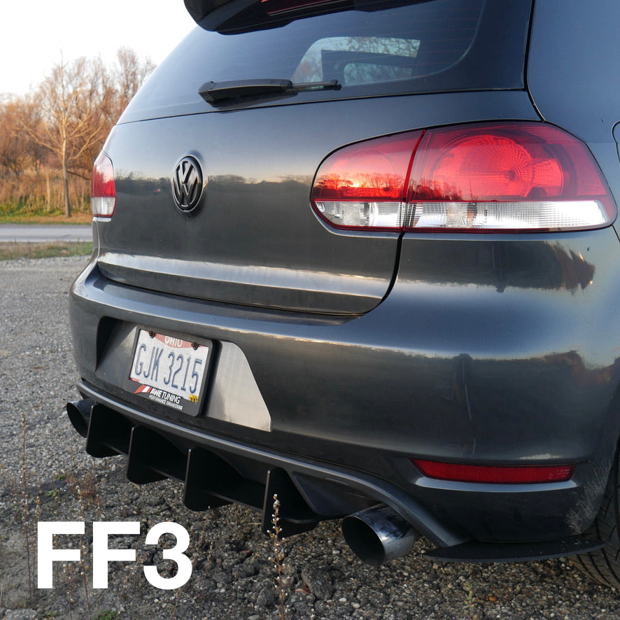 MK6 GTI Rear Diffuser spats 2010 2011 2012 2013 2014 Beri-Backer beribacker