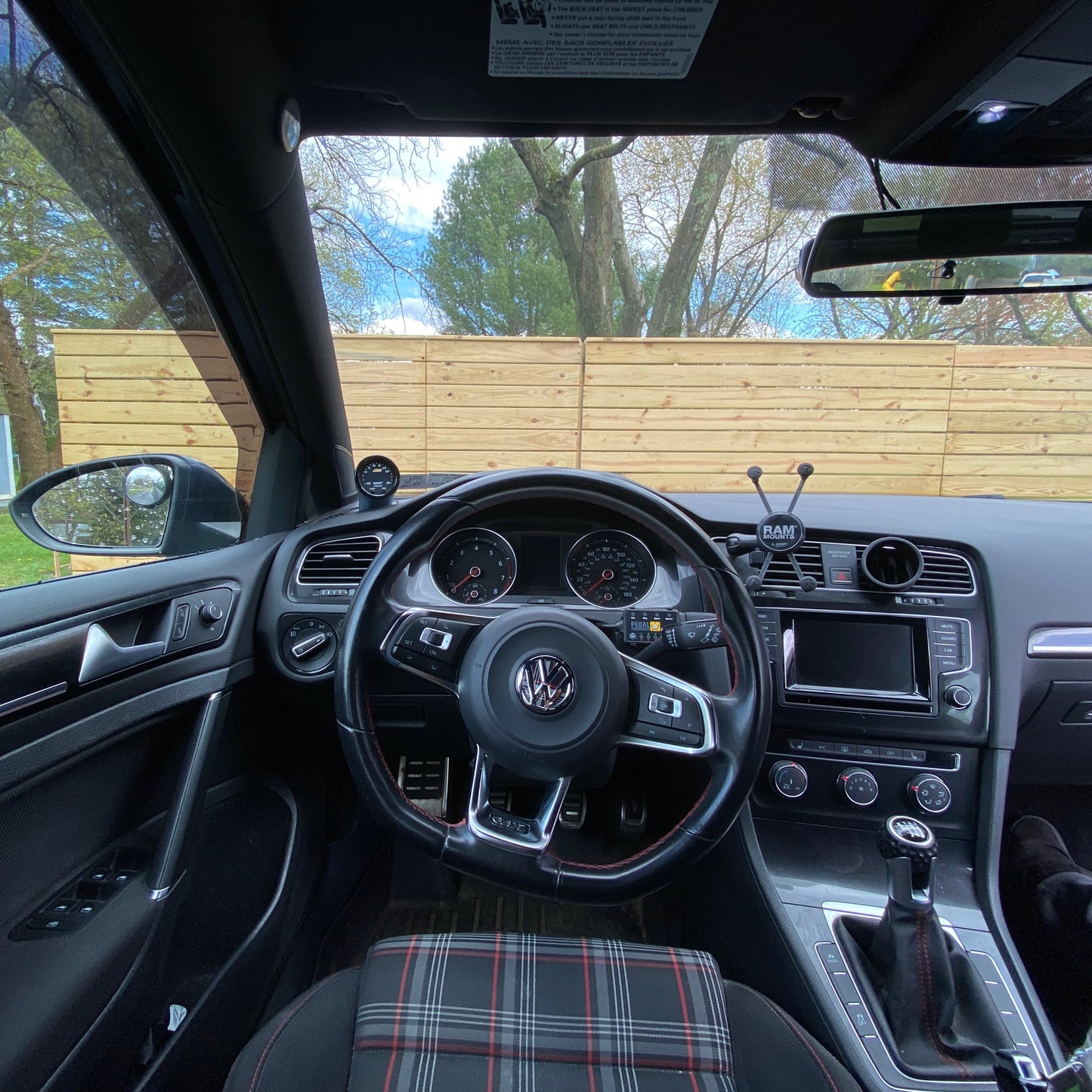 Right Center vent MK7/7.5 GTI & Golf R Single Gauge Pod 2015+