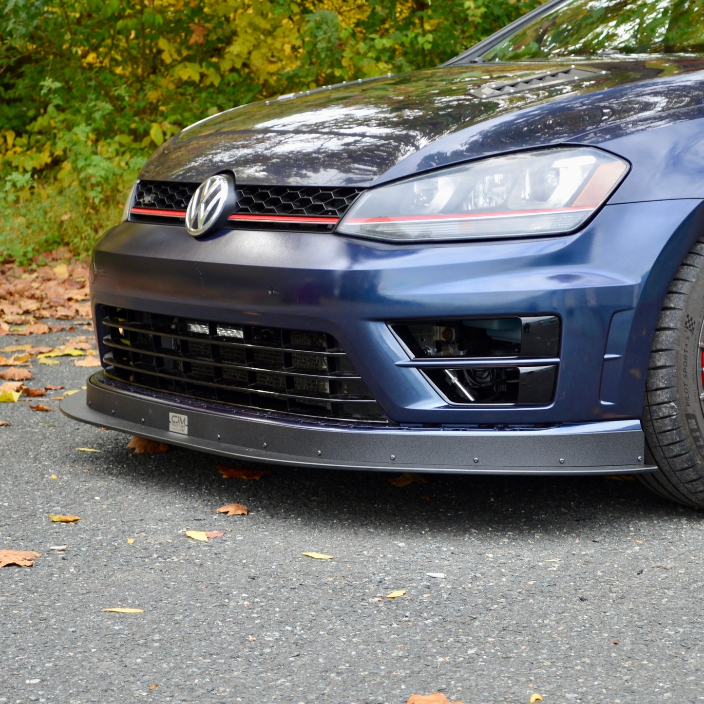 MK7 Golf R Chassis Mounted Front Splitter lip air dam CFD wing 2015 2016 2017 VW Volkswagen Aero downforce