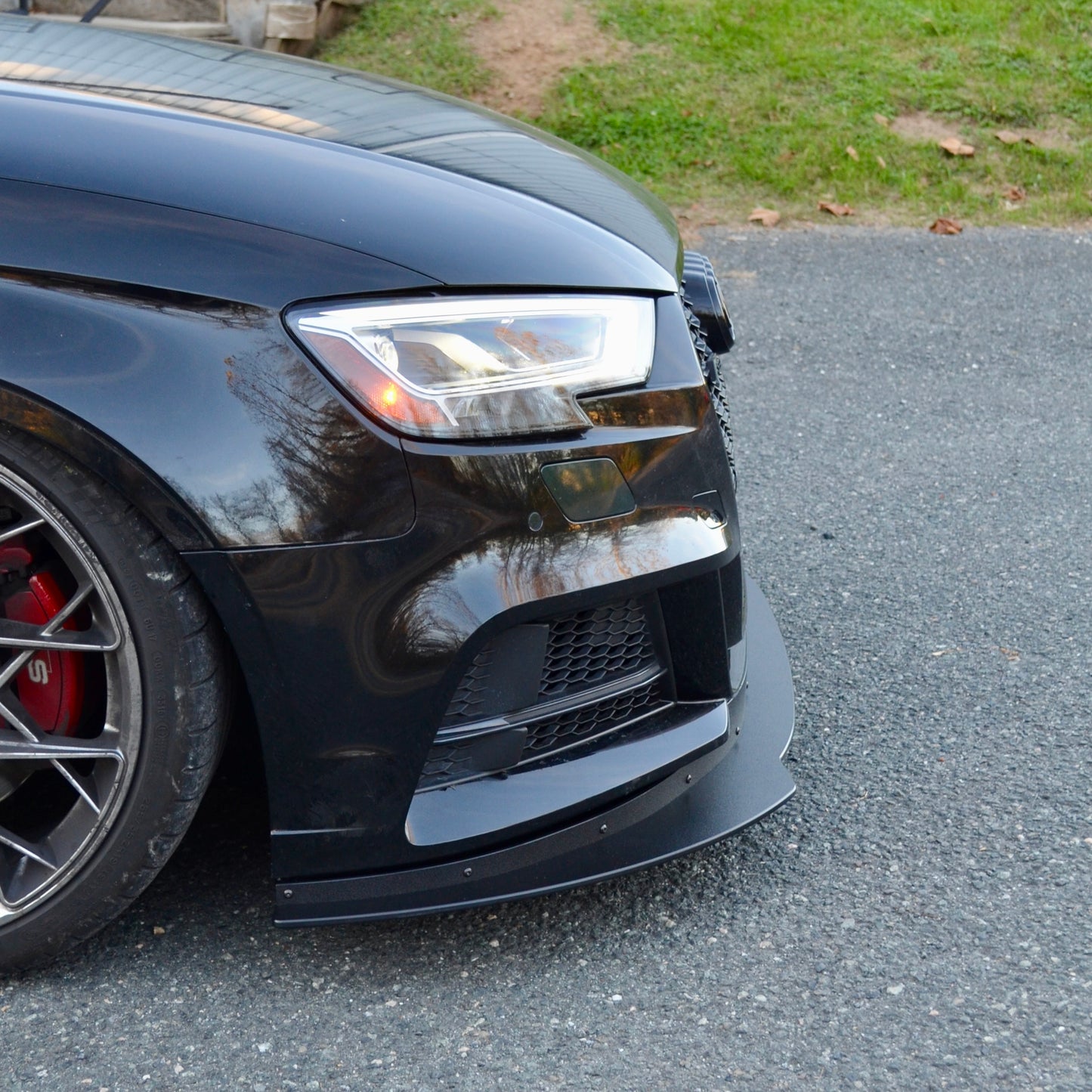 Audi 8V S3 Facelift Chassis Mounted Splitter front lip 2017 2018 2019 2020