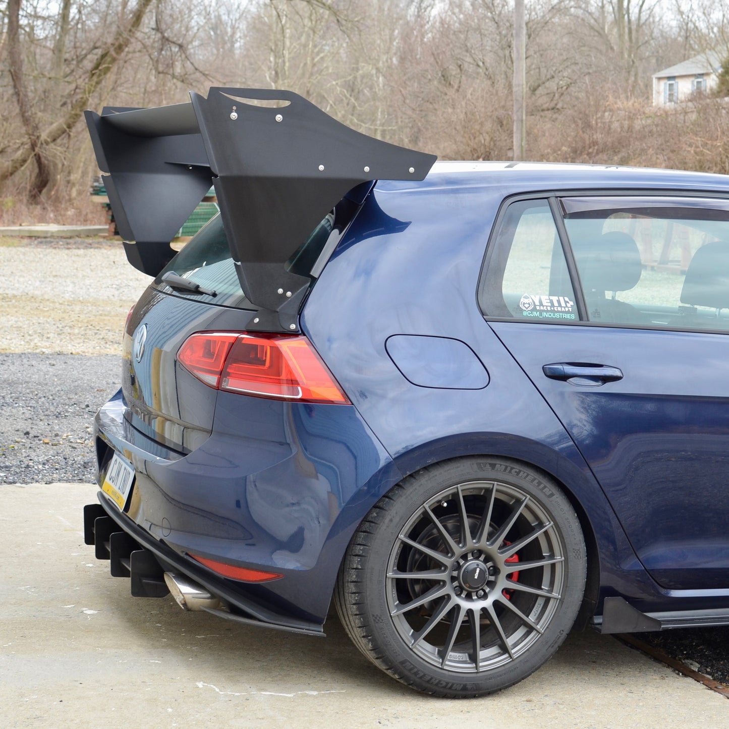 MK7 MK7.5 GTI Golf R rear wing chassis mounted downforce 2015 2016 2017 2018 2019 2020