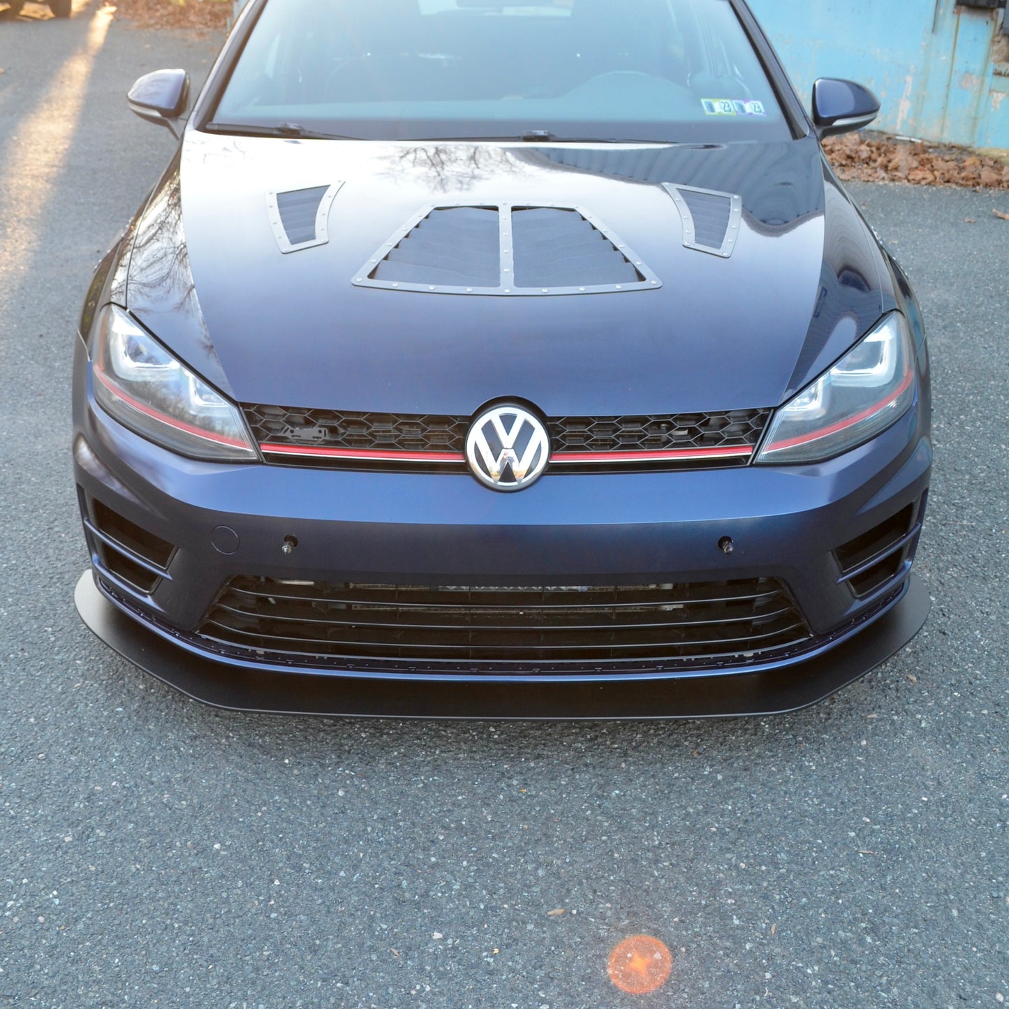 VW MK7 Golf R 2015 2016 2017 Chassis mounted splitter front lip aero downforce rubstrip