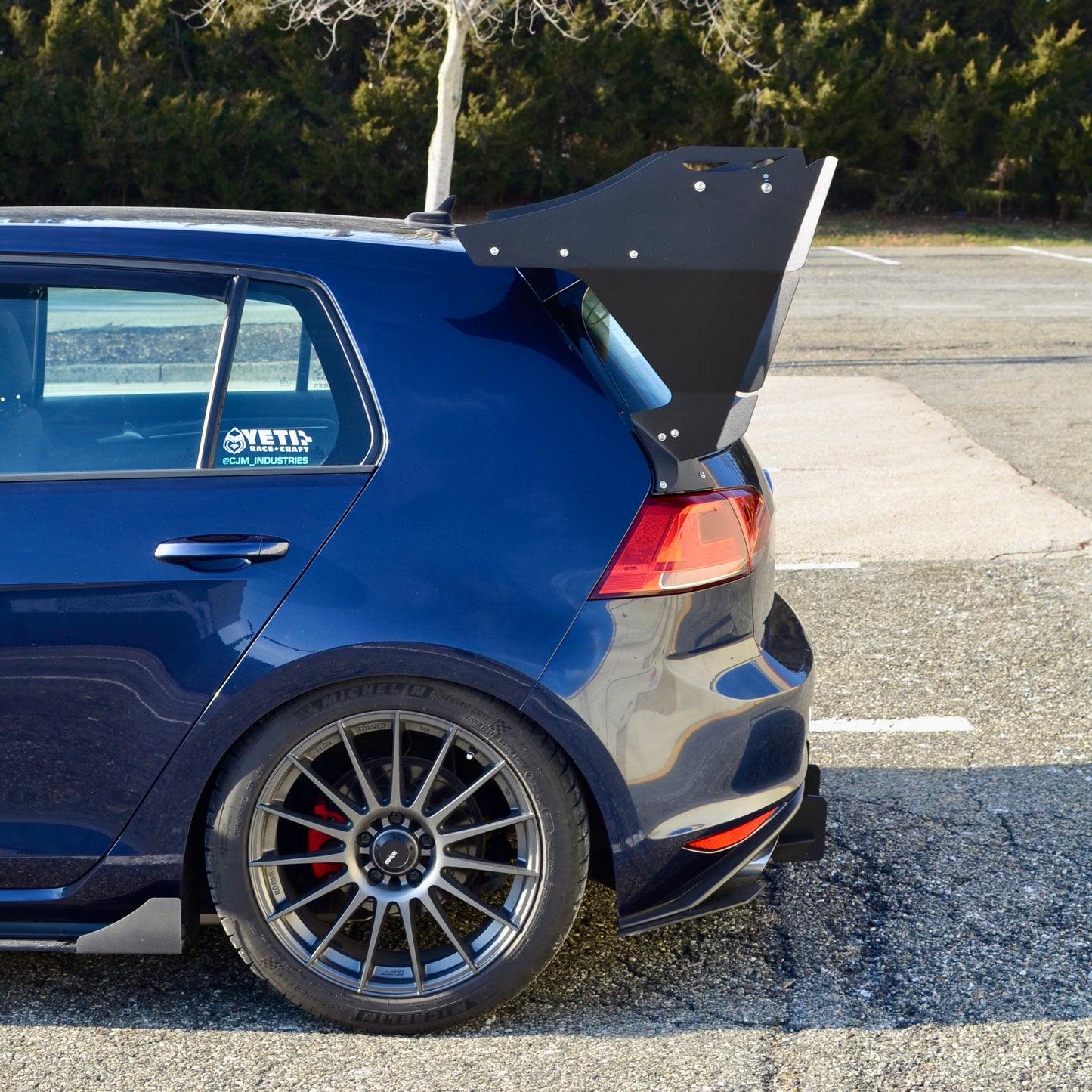 MK7 MK7.5 GTI Golf R rear wing chassis mounted downforce 2015 2016 2017 2018 2019 2020