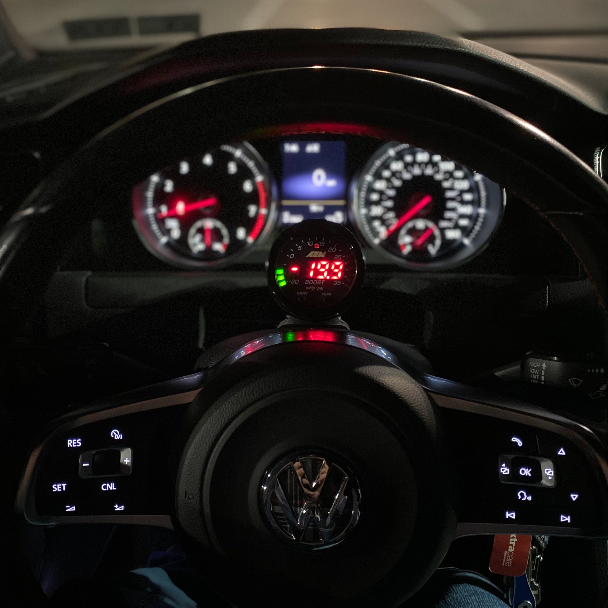 MK7 mk7.5 golf gti tdi R steering column pod wheel holder gauge cup 2015 2016 2017 2018 2019