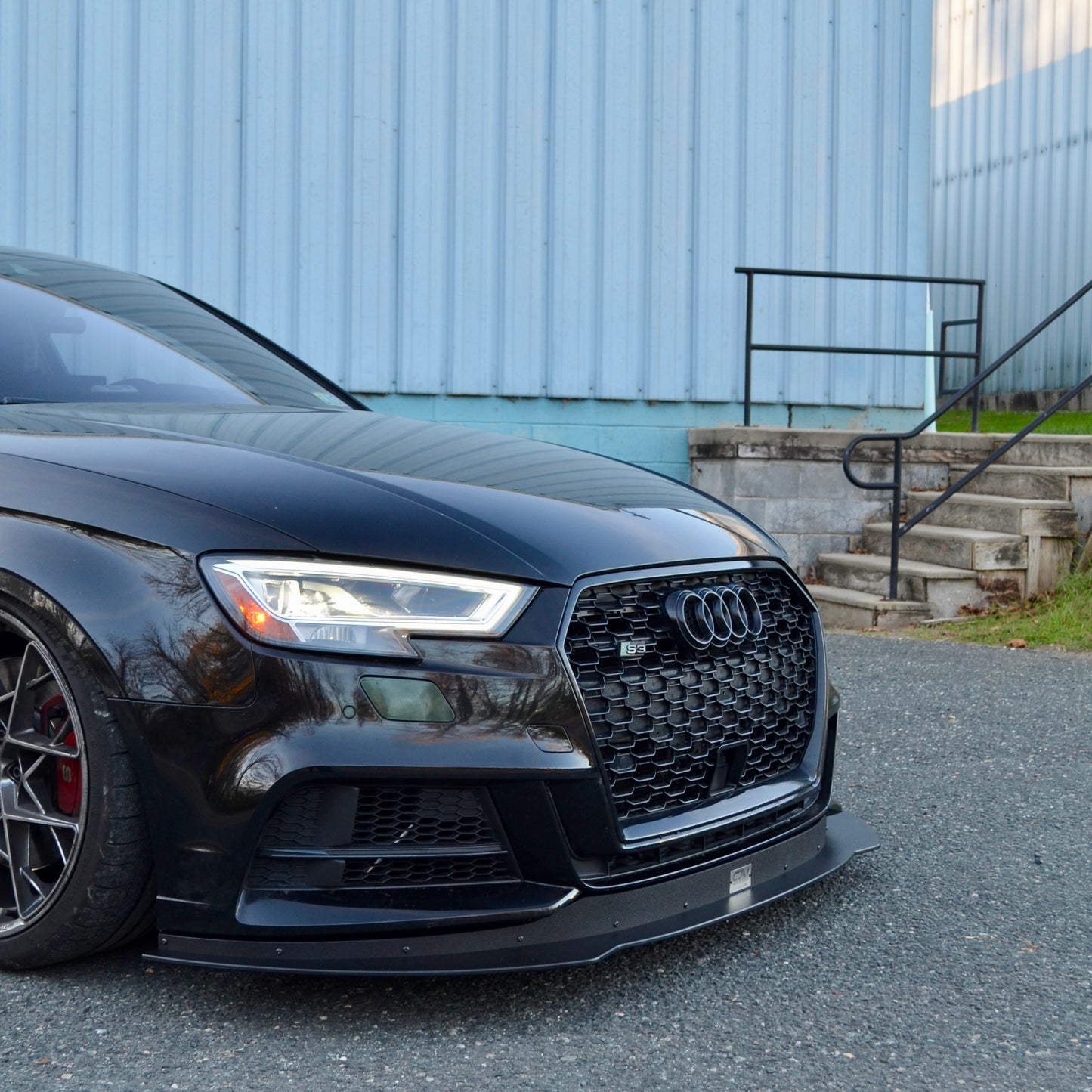 Audi 8V S3 Facelift Chassis Mounted Splitter front lip 2017 2018 2019 2020