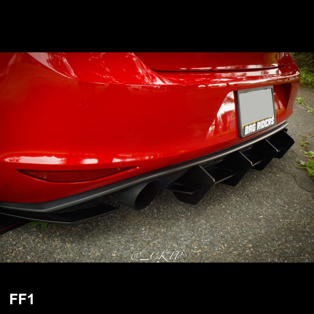 VW Volkswagen MK7 MK7.5 GTI Golf R Rear Diffuser 2015 2016 2017 2018 2019 2020 DSG MQB