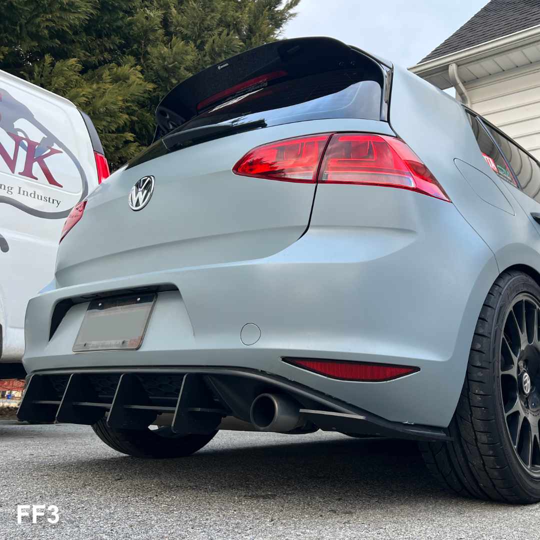 VW Volkswagen MK7 MK7.5 GTI Golf R Rear Diffuser 2015 2016 2017 2018 2019 2020 DSG MQB