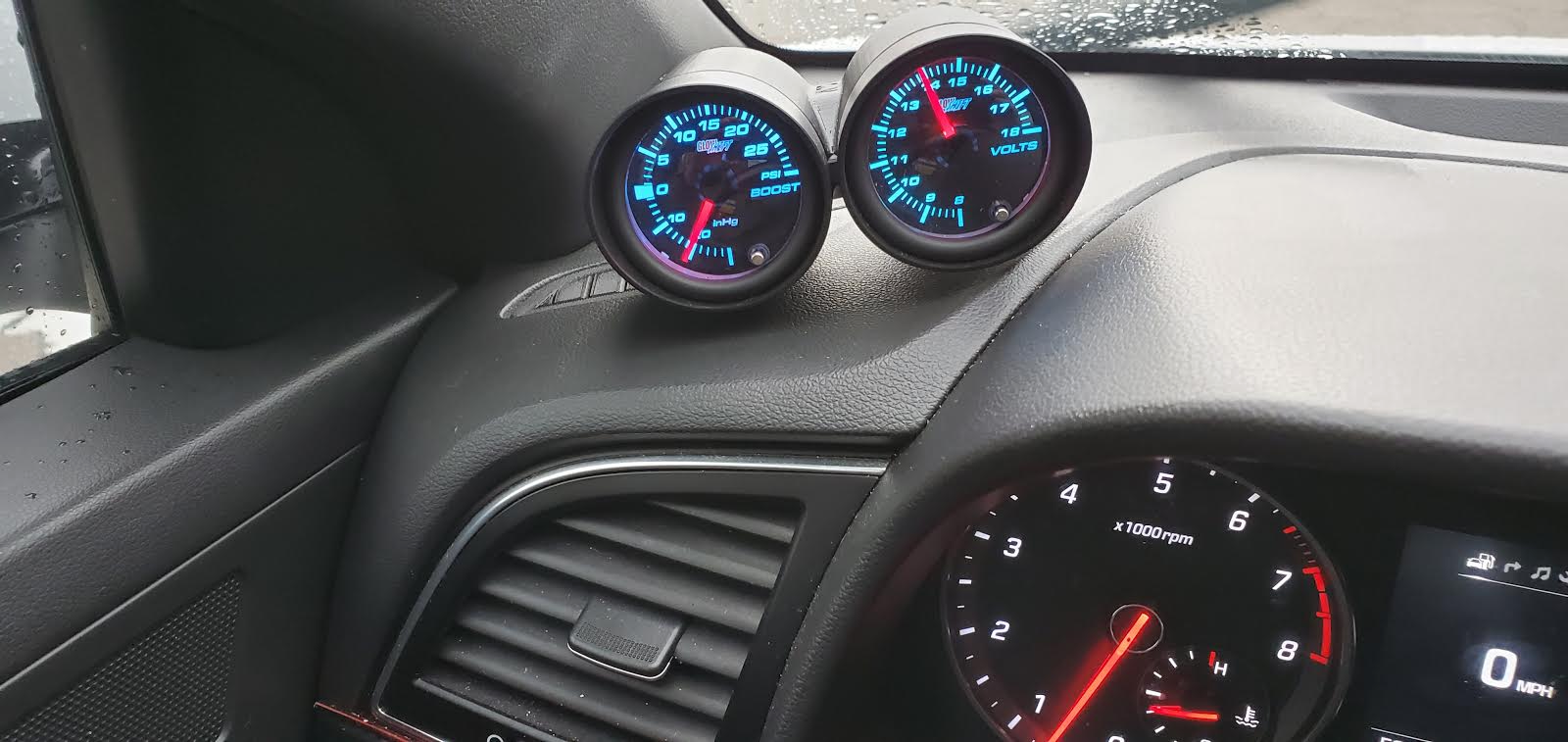 Hyundai Elantra Sport Gauge pod boost oil pressure temp AFR 2016 2017 2018 2019