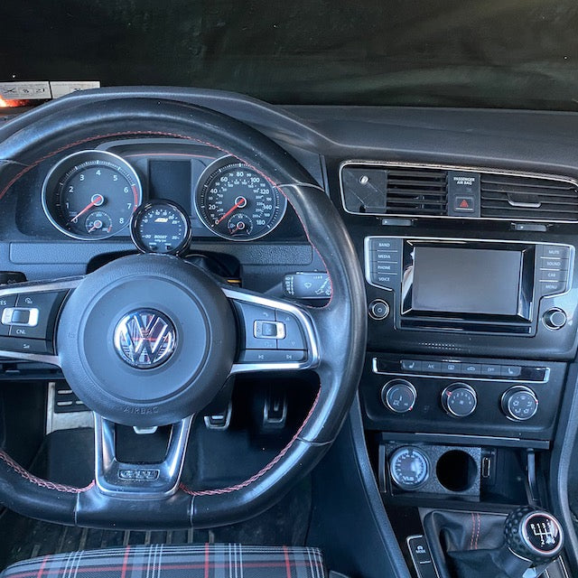 2015 2016 2017 2018 2019 mk7 mk7.5 gti golf r tdi cubby gauge pod boost afr oil water temp temperature holder