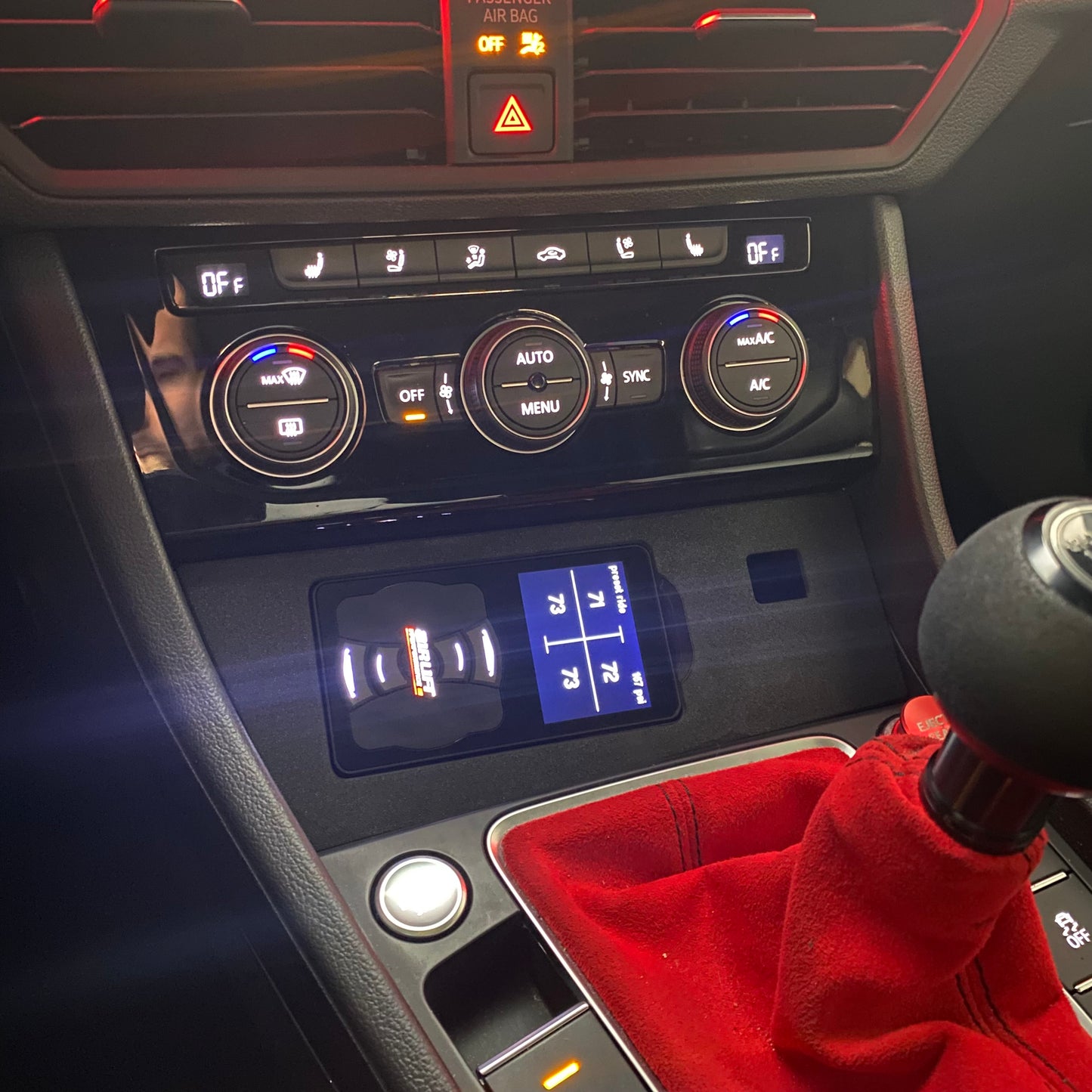 MK7 Jetta / Gli Lower Cubby Airlift Controller Mount (2019-2020)