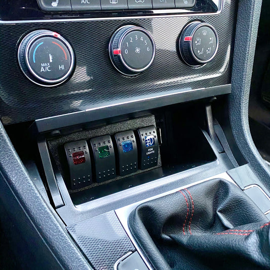 mk7 mk7.5 gti golf r VII switch panel carling rocker fog light bar aux fan