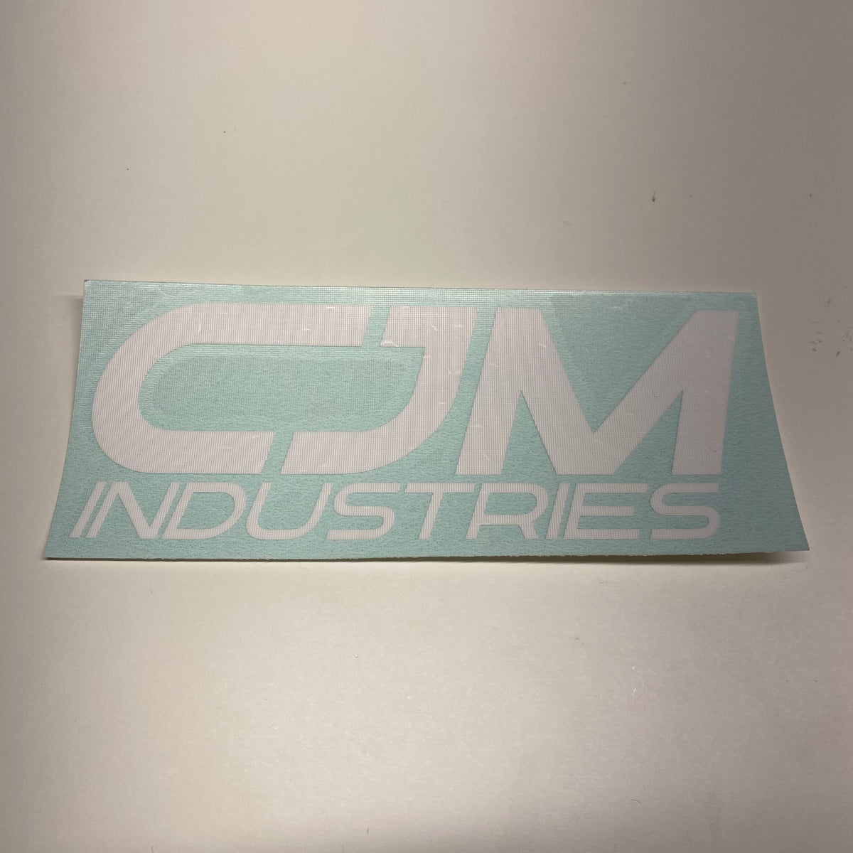 CJM White Vinyl die cut stickers / decals