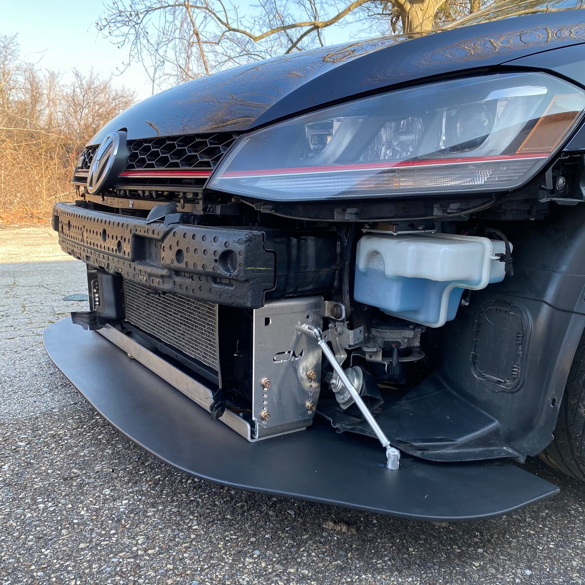 2022150-75gtiv4CS 2018 2019 2020 2021 GTI chassis mounted splitter skid plate MK7.5 lip rub strip aero