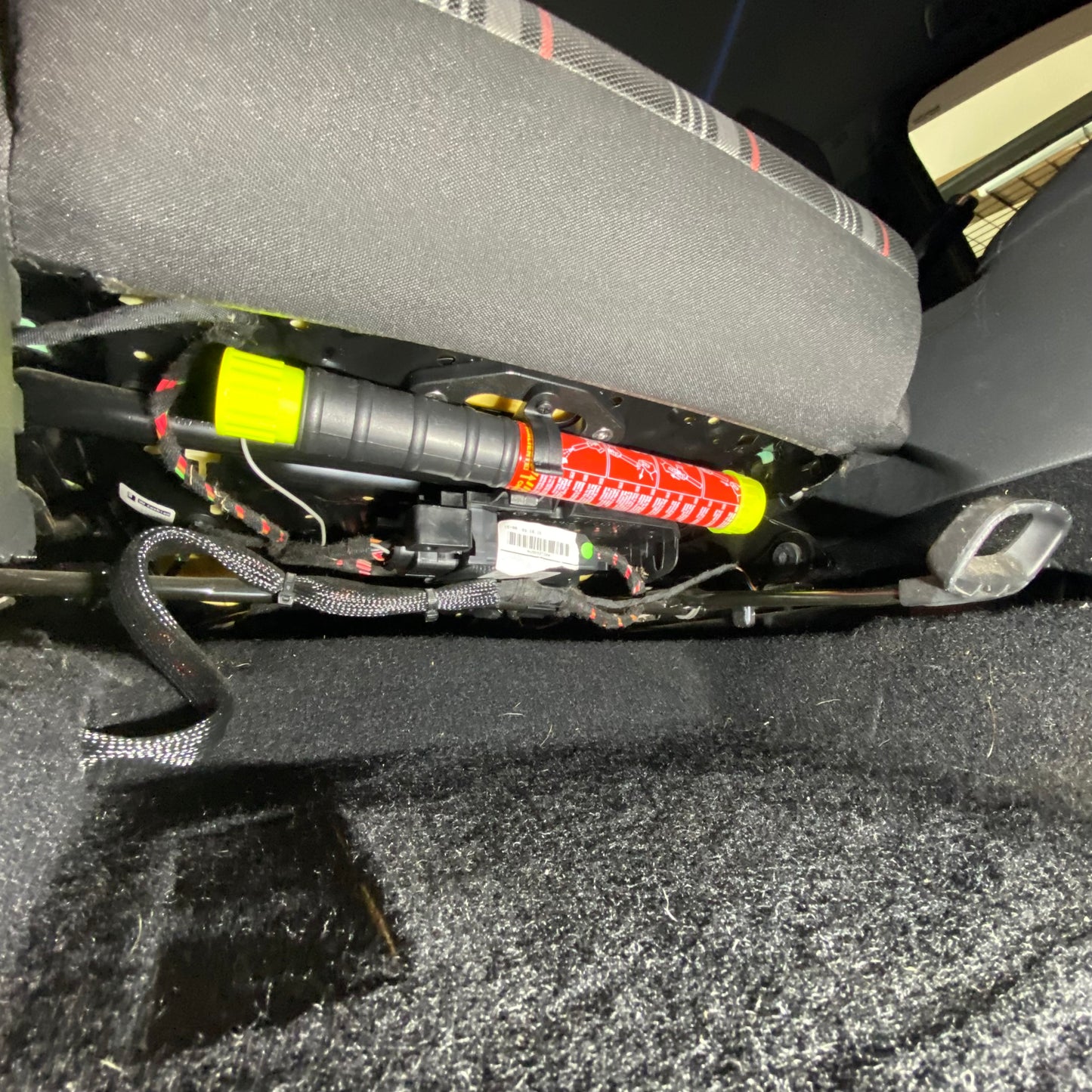 MQB Fire Extinguisher under seat mount mk7 mk7.5 gti golf R VW Volkswagen Audi 8V S3 alltrack sportwagen 2015 2016 2017 2018 2019 2020 2021