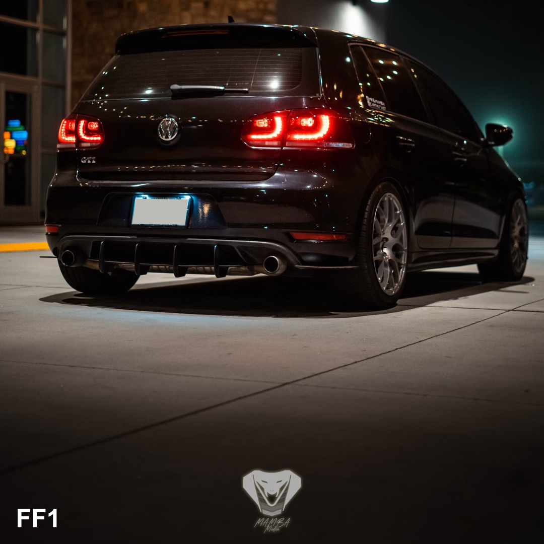 VW MK6 GTI Rear Diffuser spats 2010 2011 2012 2013 2014 Beri-Backer beribacker