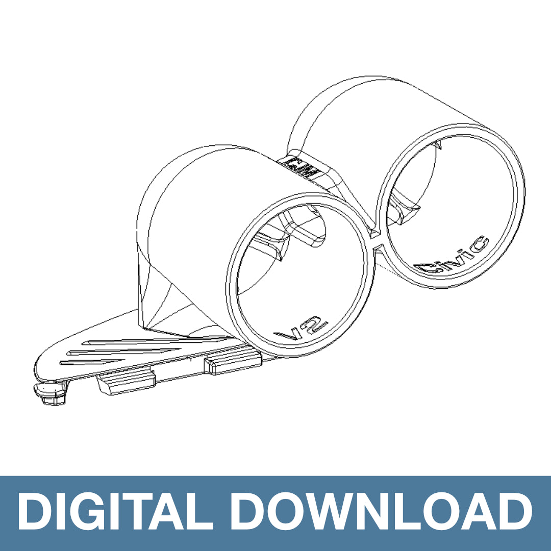 Honda Civic 10th Gen - Single, Double, Triple Gauge Pod - (52mm) (DIGITAL DOWNLOAD - Non Refundable)