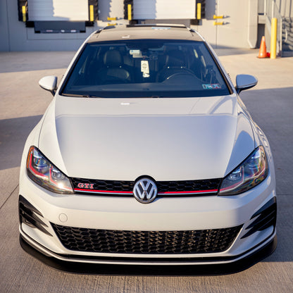 Front Splitter Lip MK7.5 GTI Golf 2018 2019 2020 2021 2022 Chassis Mounted skid plate
