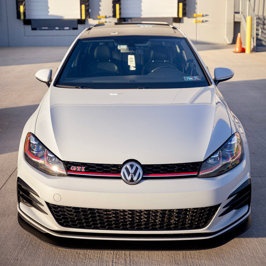 Front Splitter Lip MK7.5 GTI Golf 2018 2019 2020 2021 2022 Chassis Mounted skid plate
