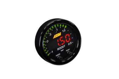 AEM X-series Boost Gauge - 35psi/2.5bar (#30-0306)