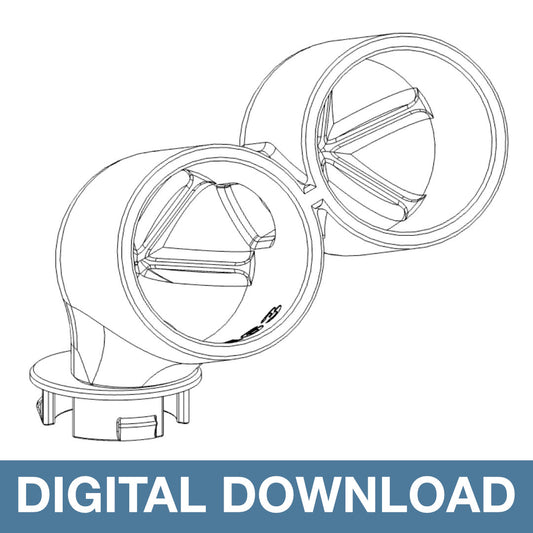 E63 Mercedes Double Gauge Pod download printable .3mf .stl
