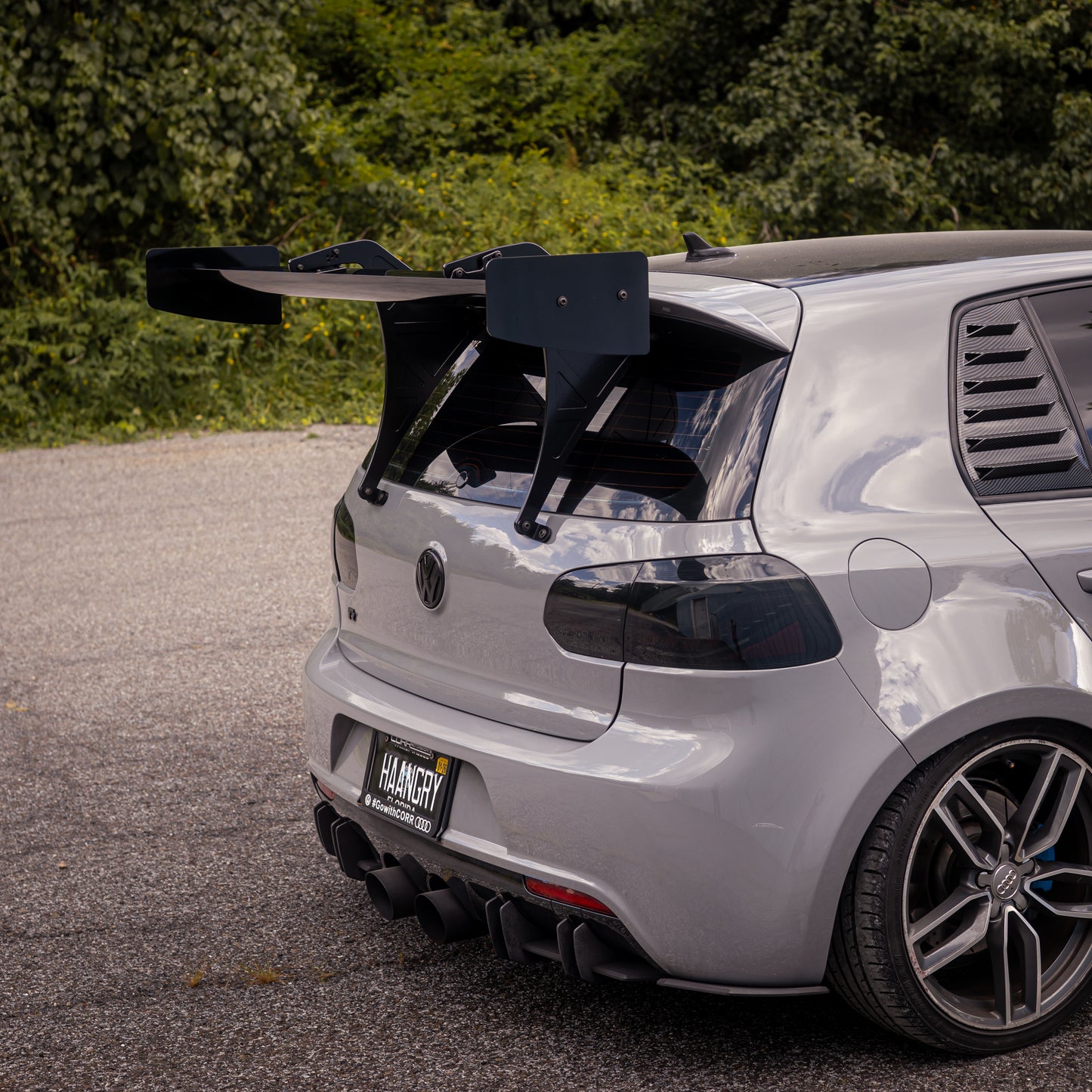 MK6 GTI GOLF R Racing Wing spoiler 2010 2011 2012 2013 2014 MKIV Rear wing chassis mounted