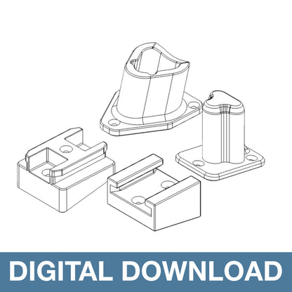 Milwaukee M12 & M18 battery and tool mounts (DIGITAL DOWNLOAD - Non Refundable)