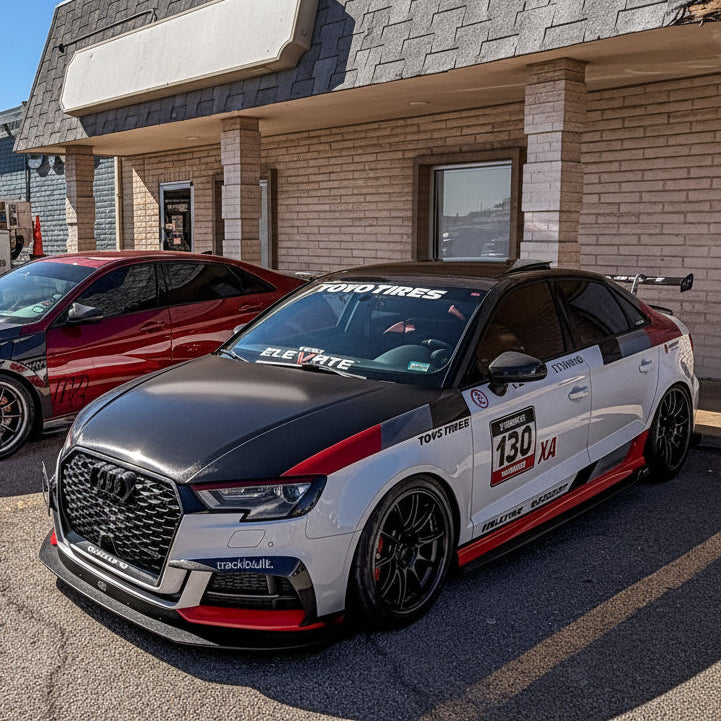 Audi 8V S3 Facelift Front Chassis Mounted Splitter - Gen2 - (2017-2020)