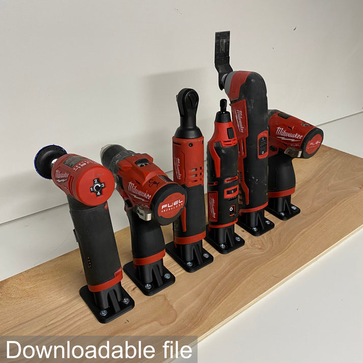 Milwaukee M12 & M18 battery and tool mounts (DIGITAL DOWNLOAD - Non Refundable)