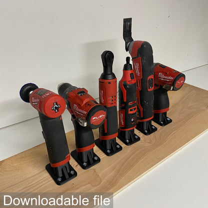 Milwaukee M12 & M18 battery and tool mounts (DIGITAL DOWNLOAD - Non Refundable)