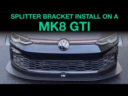 Quick Release Chassis Mounted Splitter with air dam for MK8 GTI models (2022-2024)