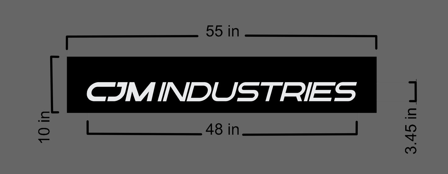 CJM Matte Black Windshield Banner - XL