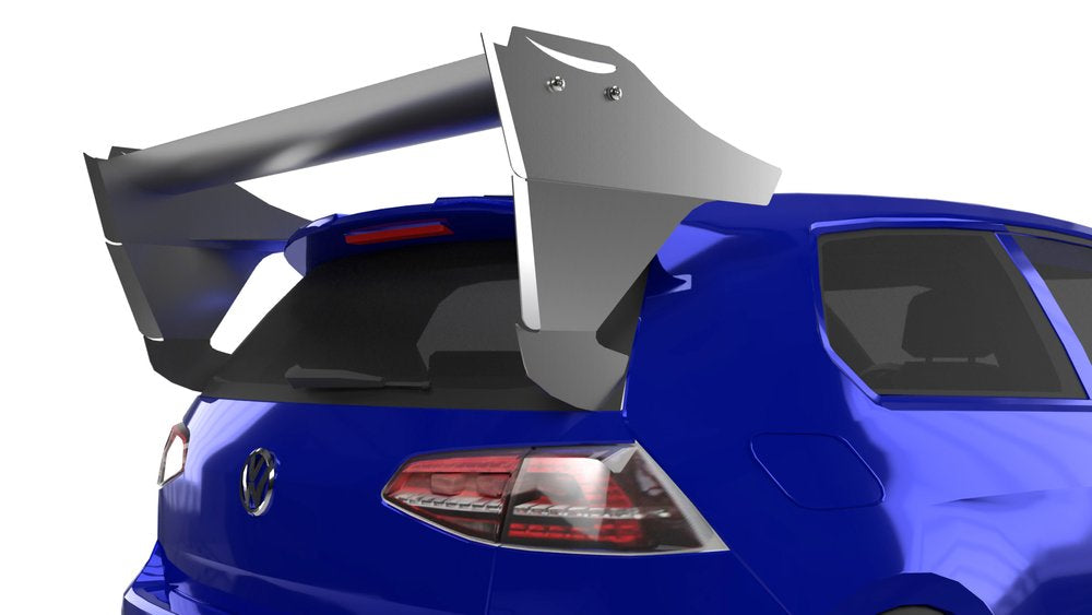 CFD Tested YRC Rear Wing V2 & CJM V3 Chassis Mounted Splitter - MK7 Golf R 2015-2017