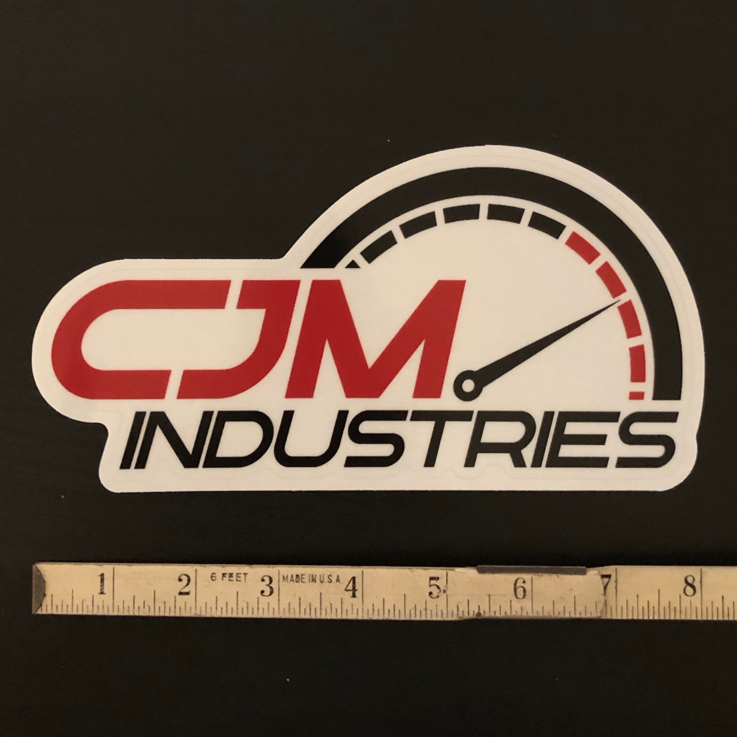 CJM Industries Clear Sticker (8"x4")