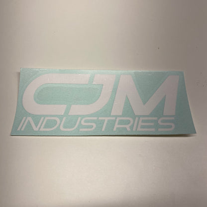 CJM Industries vinyl transfer stickers (6"x2.25") - White Text